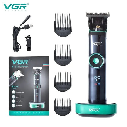 VGR Long Life Hair Trimmer Powerful Power Hair Trimmer Set for Men with Base series hair trimmer - Lux Mart London