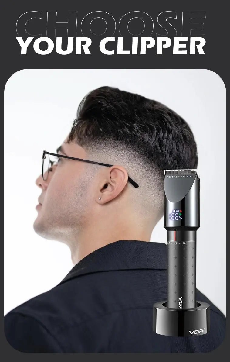 VGR Long Life Hair Trimmer Powerful Power Hair Trimmer Set for Men with Base series hair trimmer.