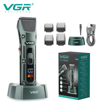VGR Long Life Hair Trimmer Powerful Power Hair Trimmer Set for Men with Base series hair trimmer - Lux Mart London