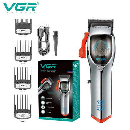 VGR Long Life Hair Trimmer Powerful Power Hair Trimmer Set for Men with Base series hair trimmer - Lux Mart London