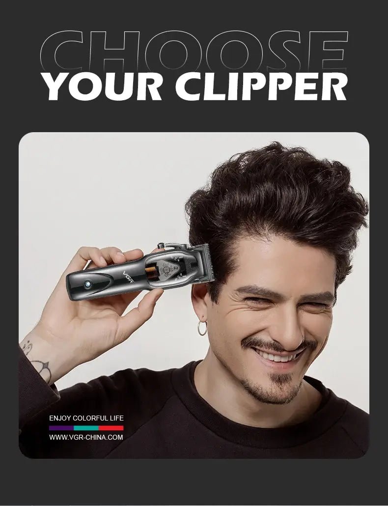 VGR Long Life Hair Trimmer Powerful Power Hair Trimmer Set for Men with Base series hair trimmer.