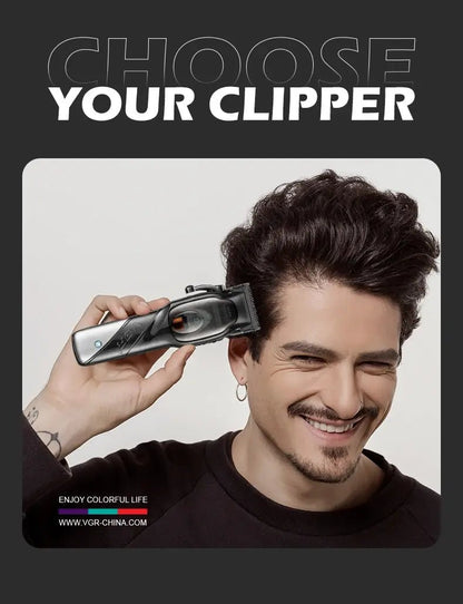 VGR Long Life Hair Trimmer Powerful Power Hair Trimmer Set for Men with Base series hair trimmer.