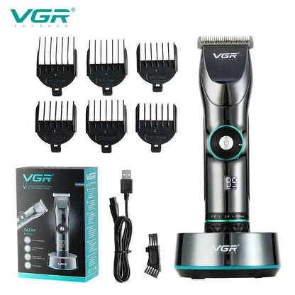 VGR Long Life Hair Trimmer Powerful Power Hair Trimmer Set for Men with Base series hair trimmer - Lux Mart London