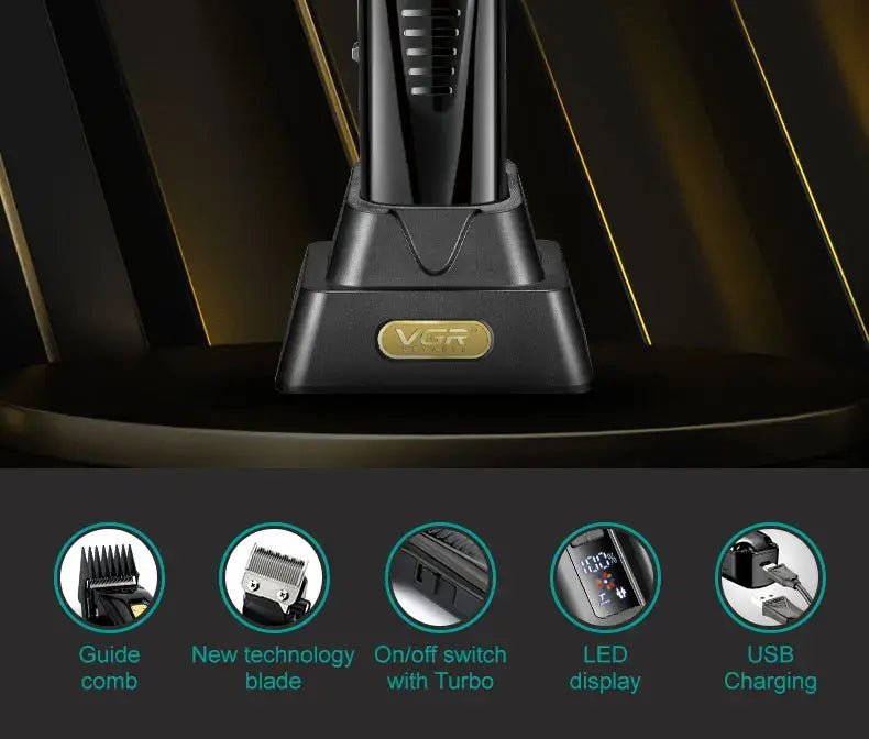 VGR Long Life Hair Trimmer Powerful Power Hair Trimmer Set for Men with Base series hair trimmer.