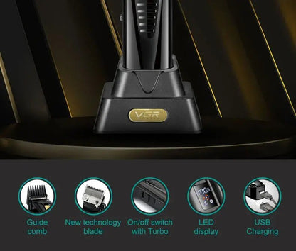 VGR Long Life Hair Trimmer Powerful Power Hair Trimmer Set for Men with Base series hair trimmer.