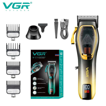 VGR Long Life Hair Trimmer Powerful Power Hair Trimmer Set for Men with Base series hair trimmer - Lux Mart London