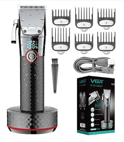 VGR Long Life Hair Trimmer Powerful Power Hair Trimmer Set for Men with Base series hair trimmer - Lux Mart London