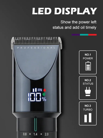 VGR Long Life Hair Trimmer Powerful Power Hair Trimmer Set for Men with Base series hair trimmer - Lux Mart London