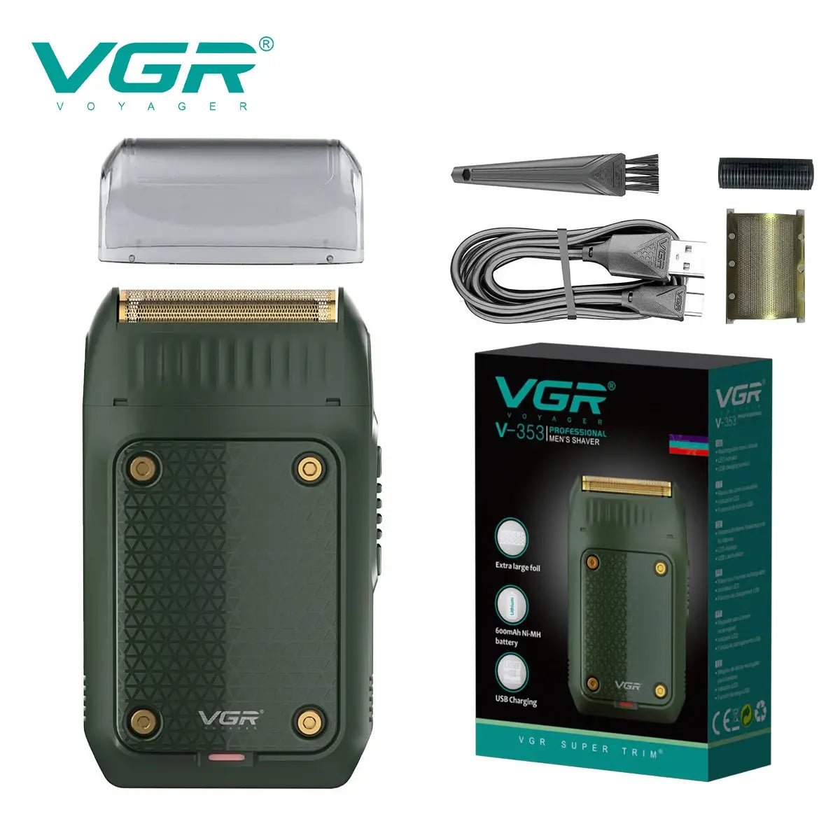 VGR V-353 Shaver Professional Razor Electric Shaving Machine Portable Beard Trimmer Rechargeable Razor Mini Shaver for Men.