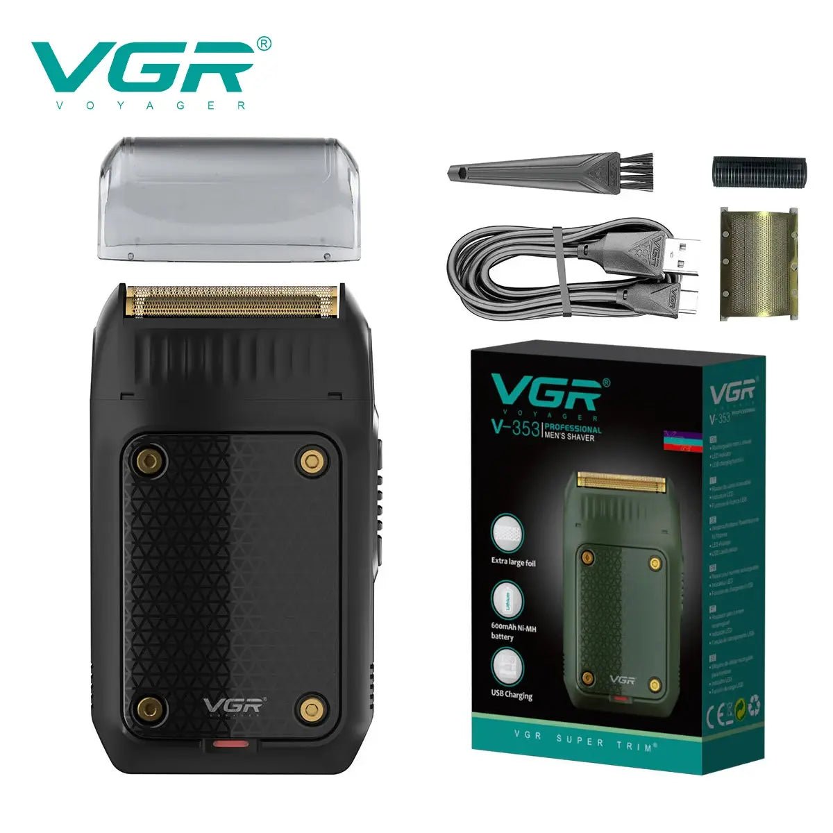 VGR V-353 Shaver Professional Razor Electric Shaving Machine Portable Beard Trimmer Rechargeable Razor Mini Shaver for Men.