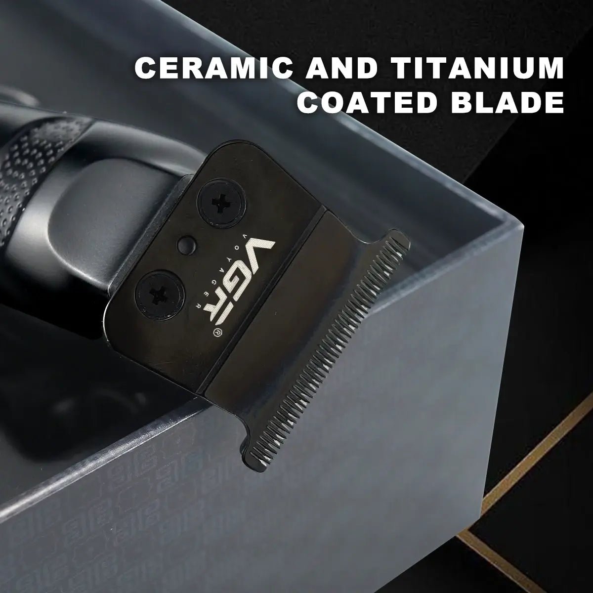 VGR V-879T Hair Trimmer for Men DLC Blade T-Blade 7500RPM LED Display 1500mAh Professional Hair Clipper Finishing Machine.
