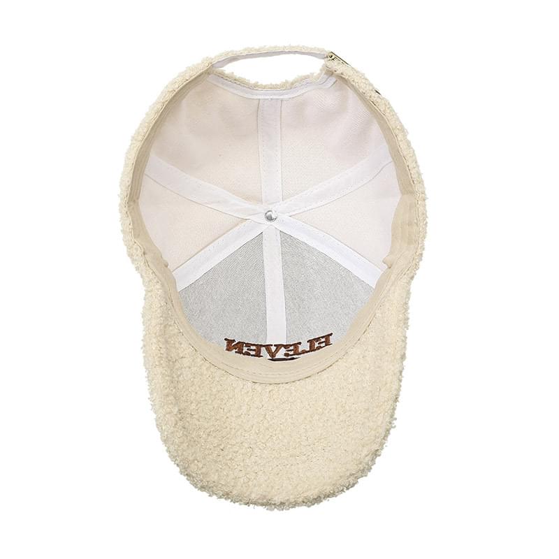 Winter Lambskin Thickened Warm Baseball Cap.