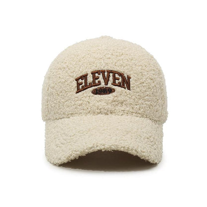 Winter Lambskin Thickened Warm Baseball Cap.