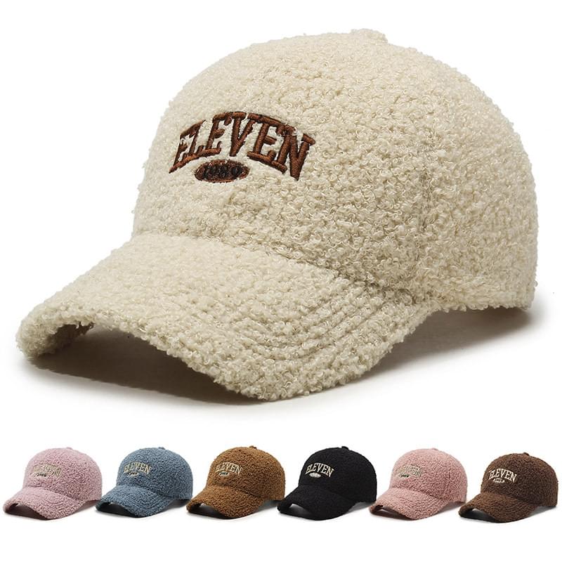 Winter Lambskin Thickened Warm Baseball Cap.