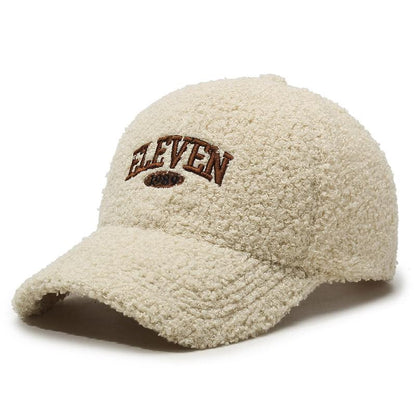 Winter Lambskin Thickened Warm Baseball Cap.